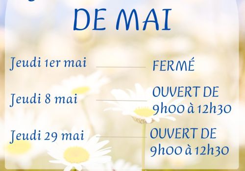 Jours fériés de mai
