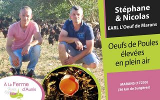 A la Ferme d'Aunis L'oeuf de marans